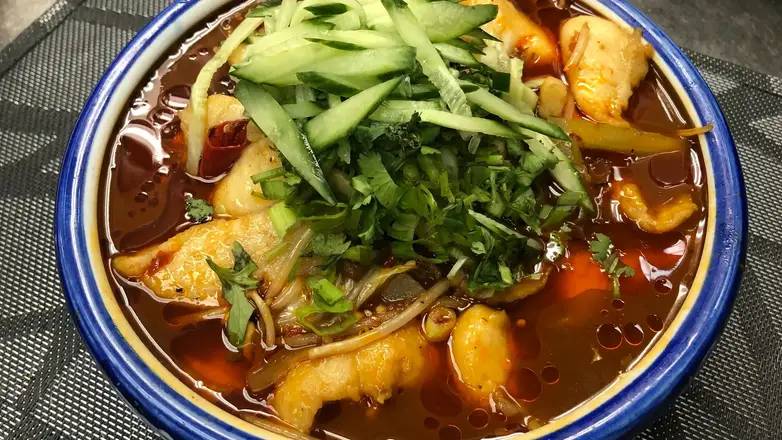 99. Spicy Numbing Braised Fish with Bean Sprouts 水煮魚片